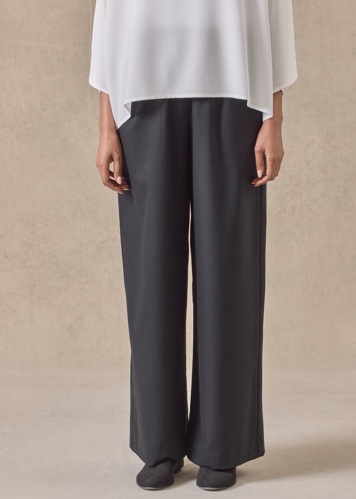 wool cashmere mix flared trouser