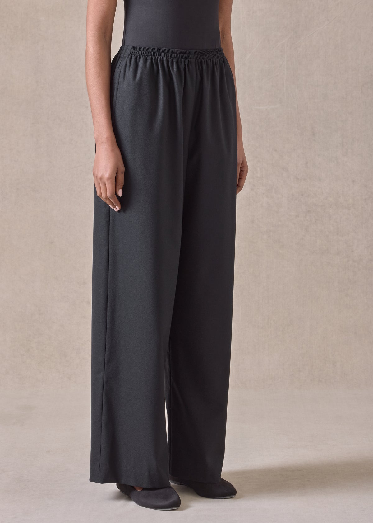 wool cashmere mix flared trouser