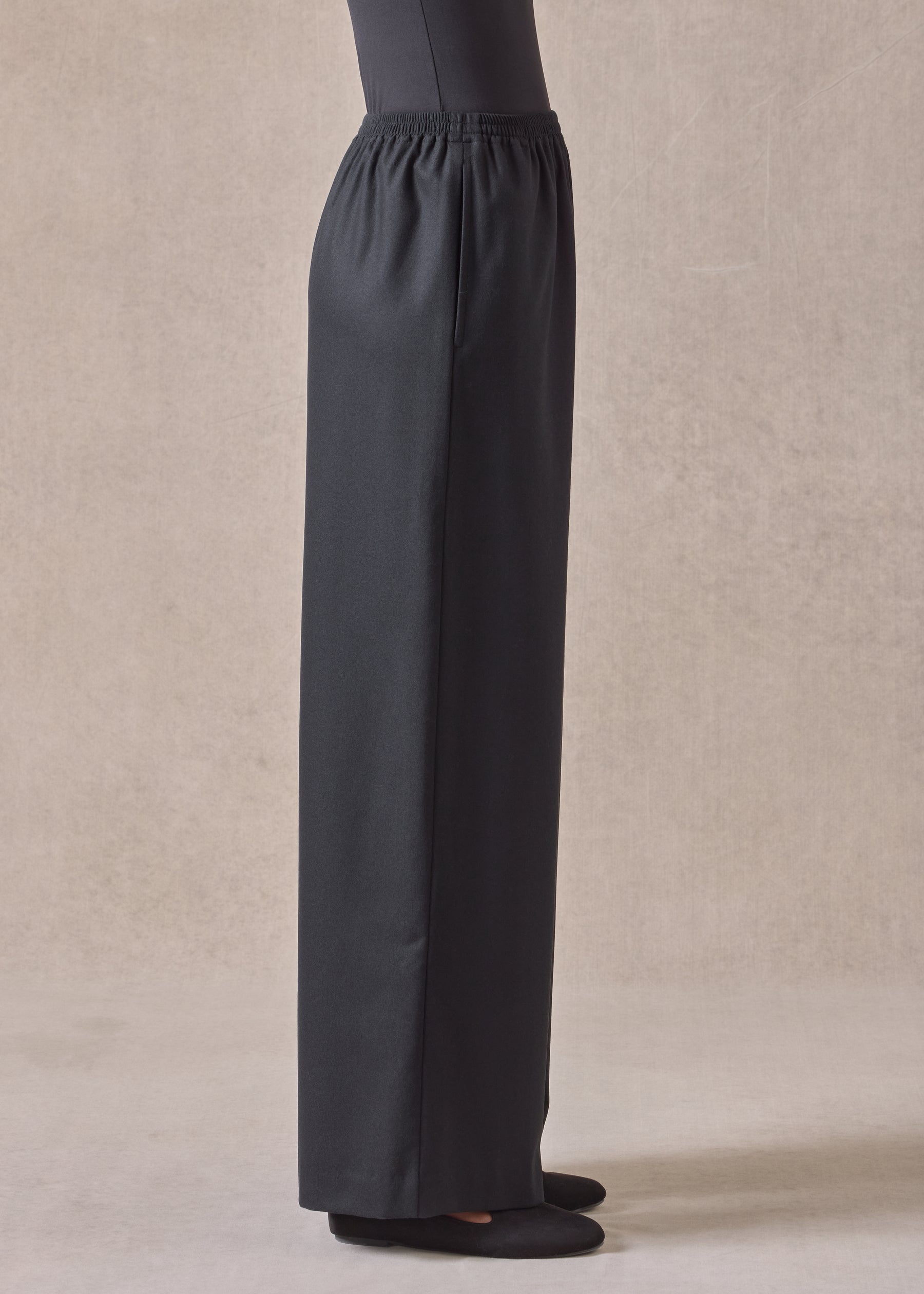 wool cashmere mix flared trouser