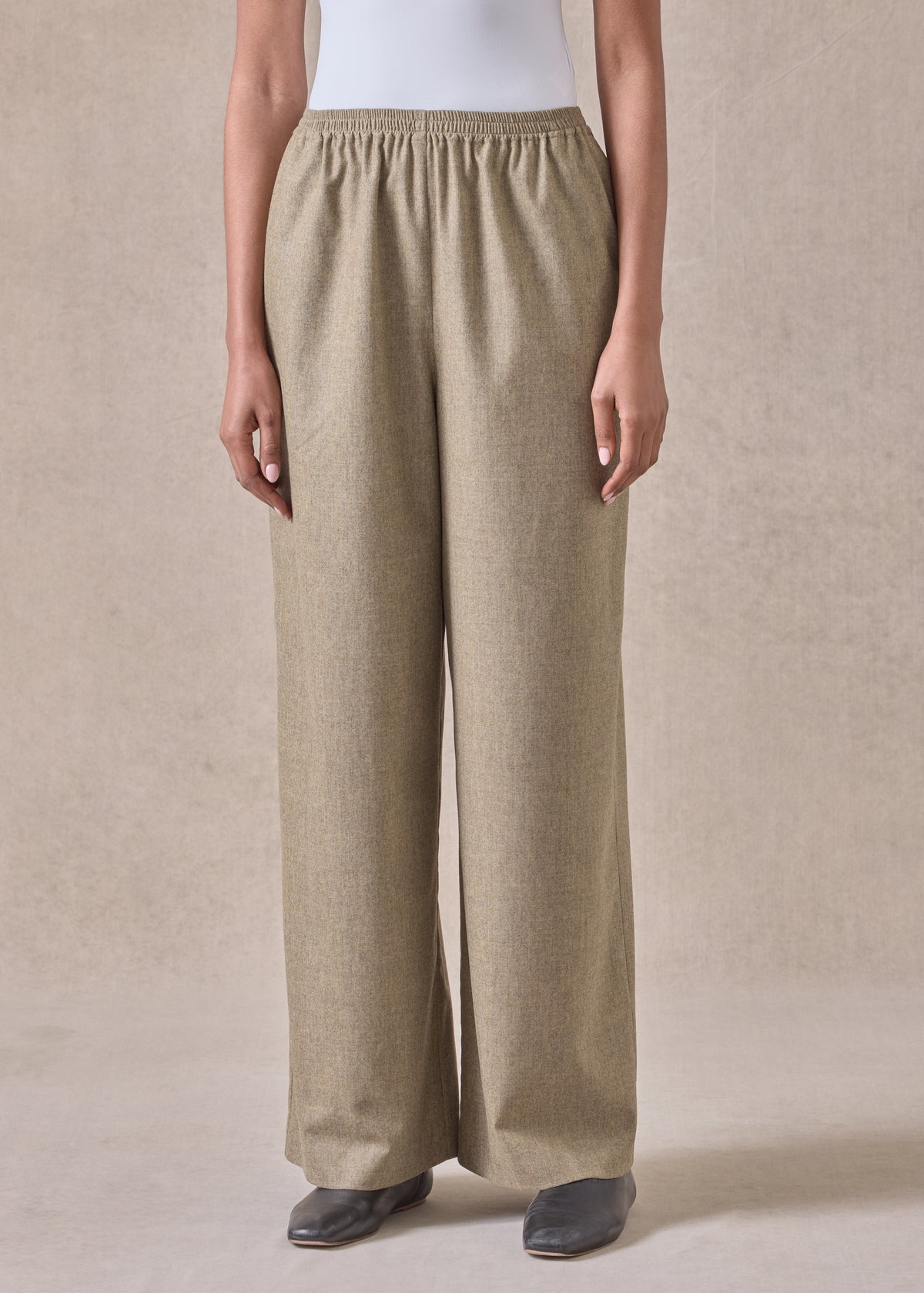 cashmere wool mix flared trouser