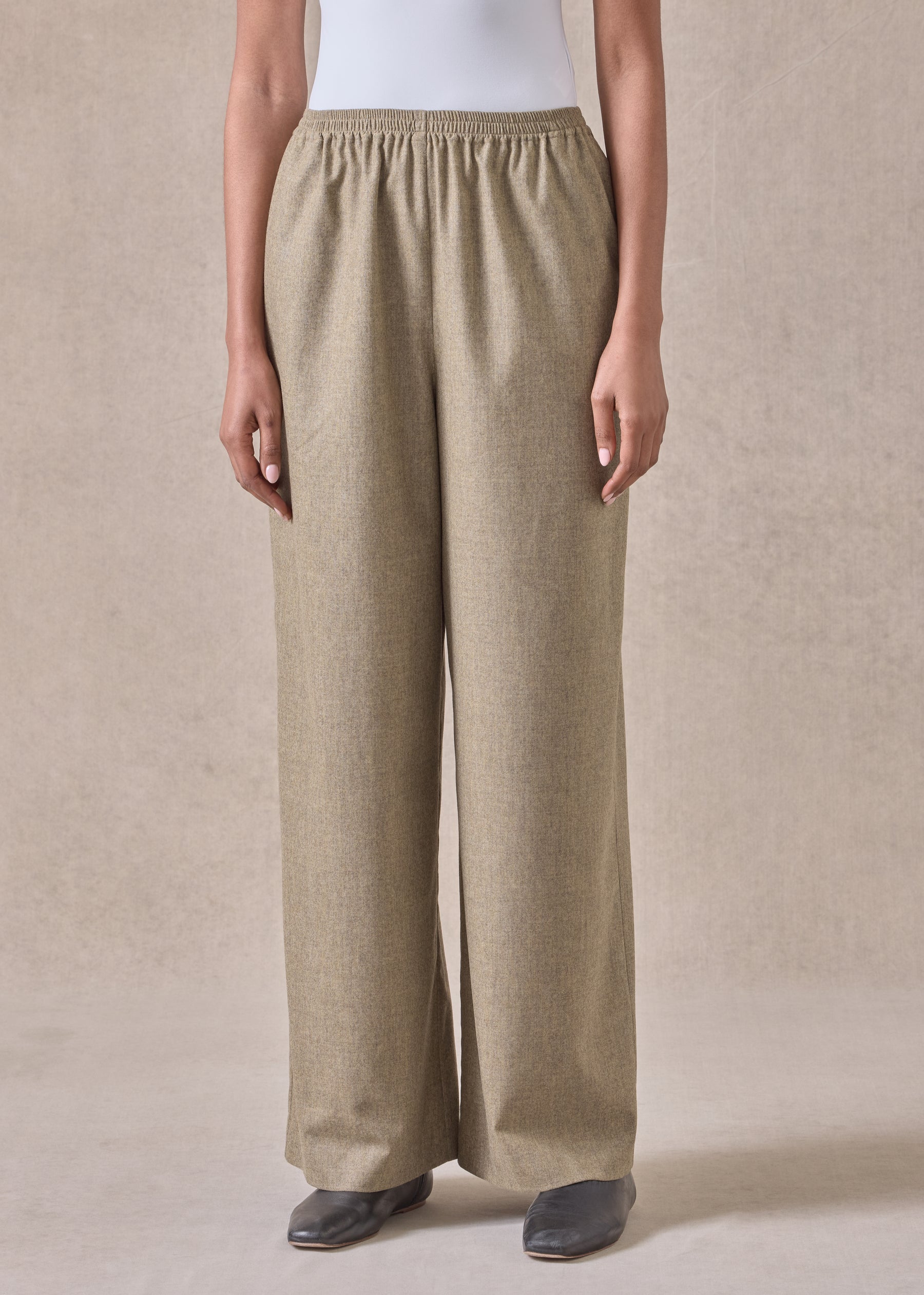 cashmere wool mix flared trouser