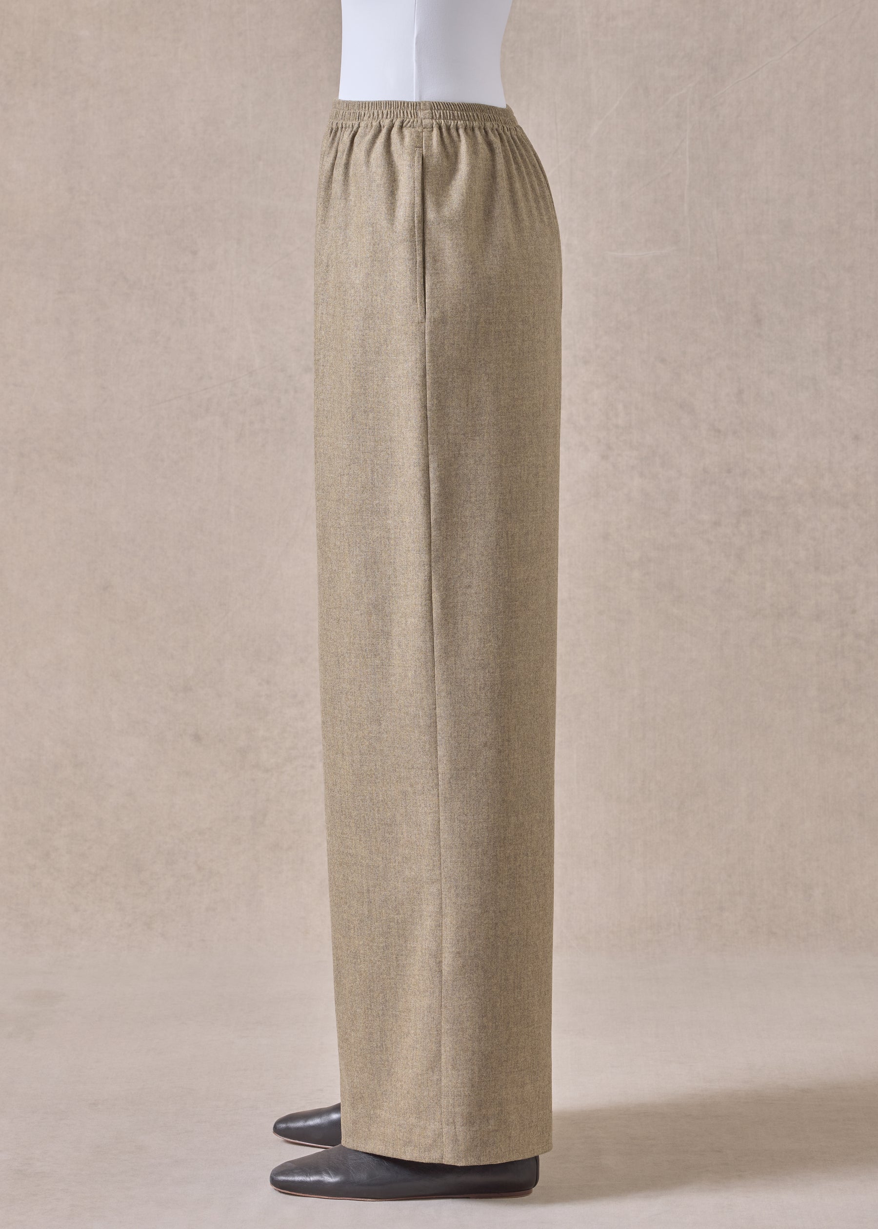 cashmere wool mix flared trouser
