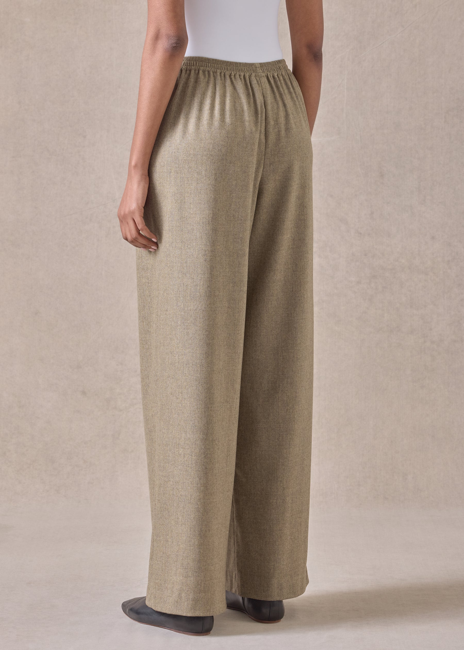 cashmere wool mix flared trouser