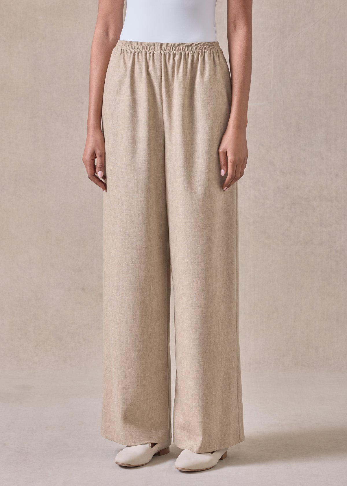 cashmere wool mix flared trouser