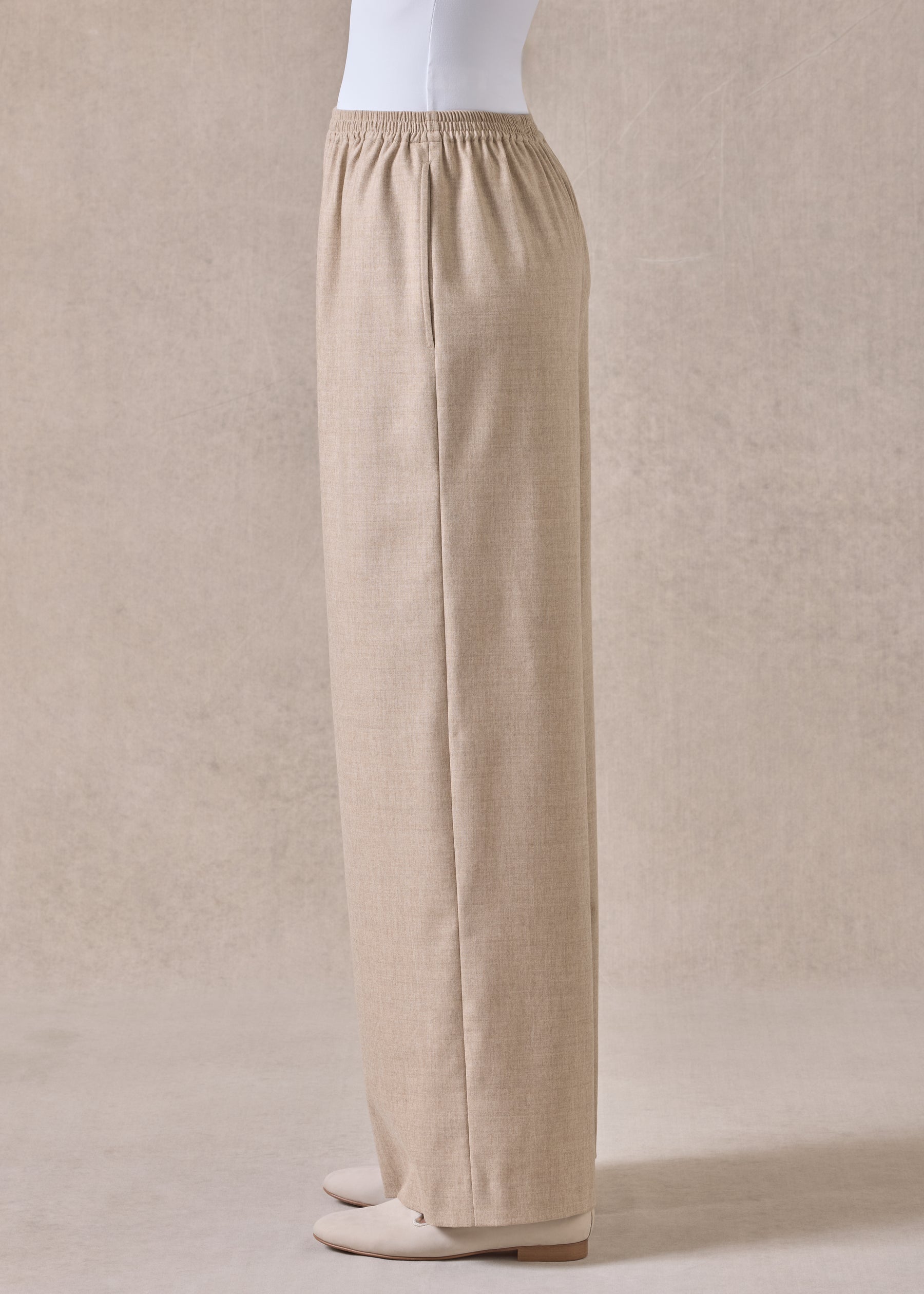 cashmere wool mix flared trouser