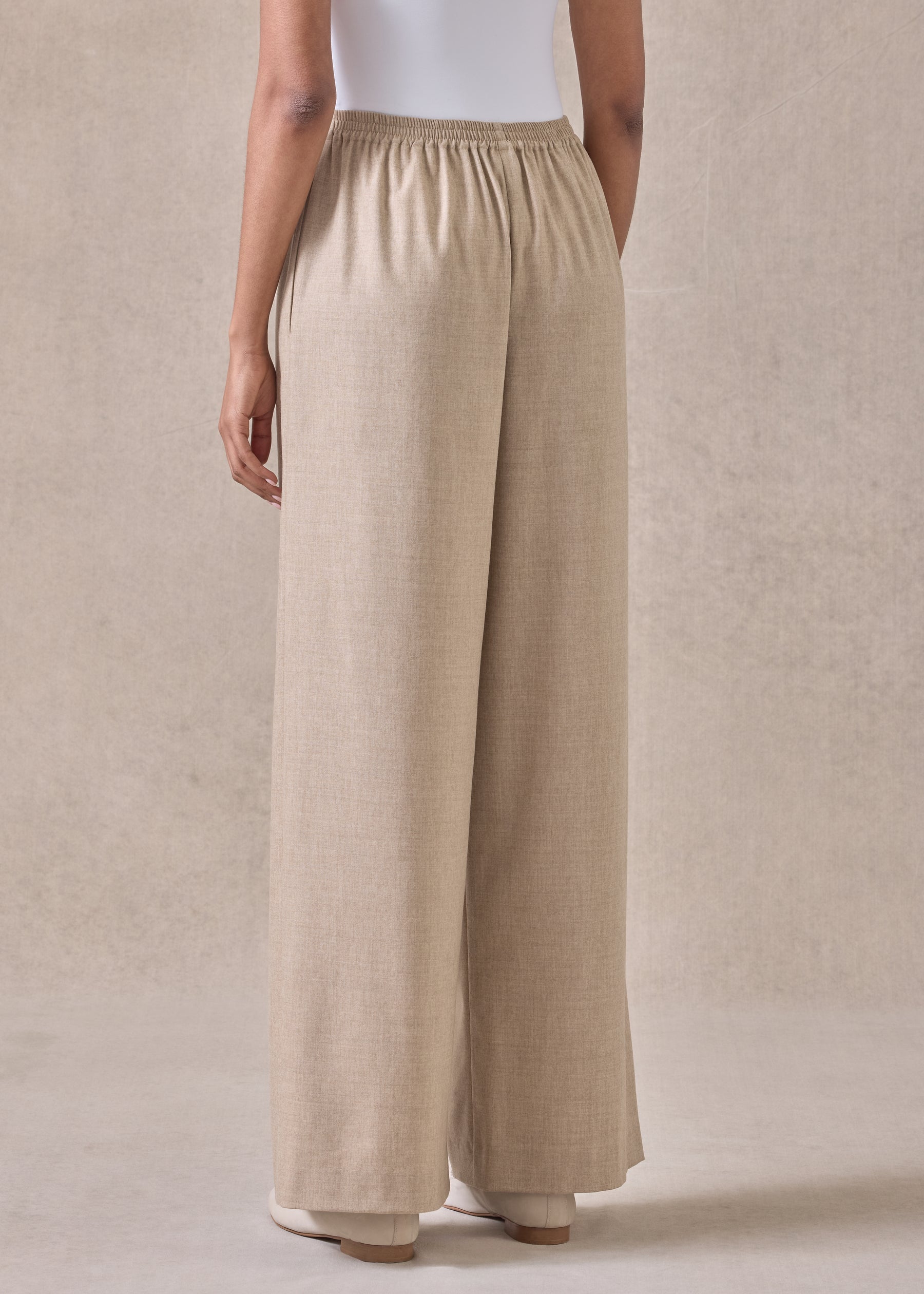 cashmere wool mix flared trouser