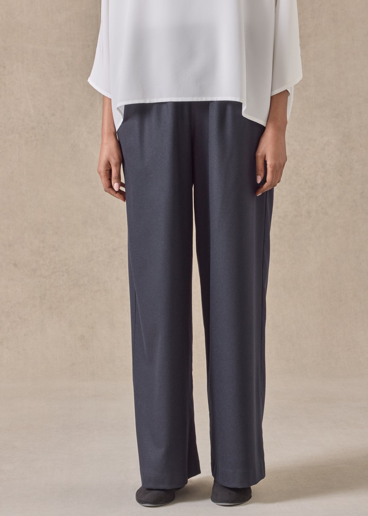 wool cashmere mix flared trouser