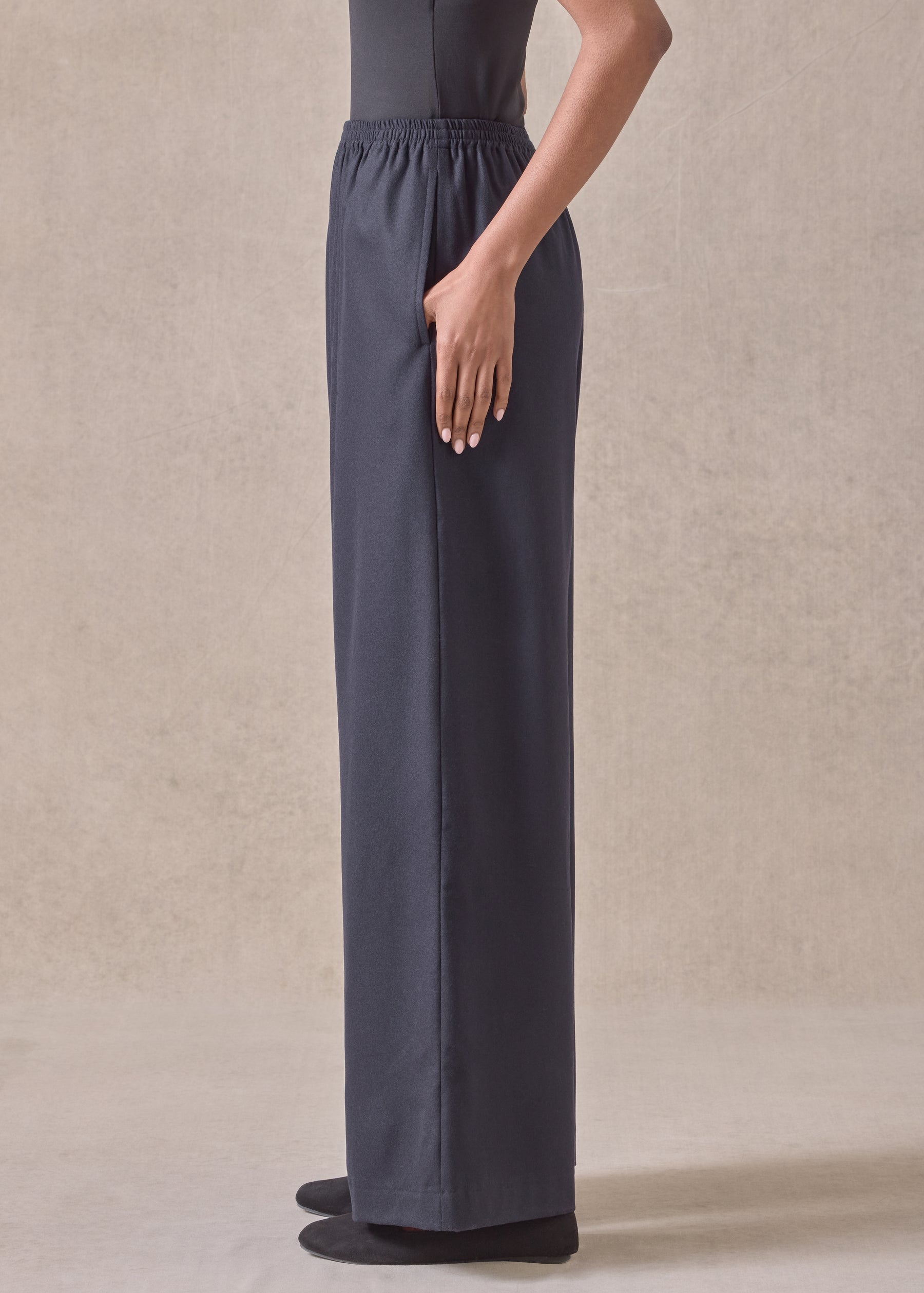 wool cashmere mix flared trouser