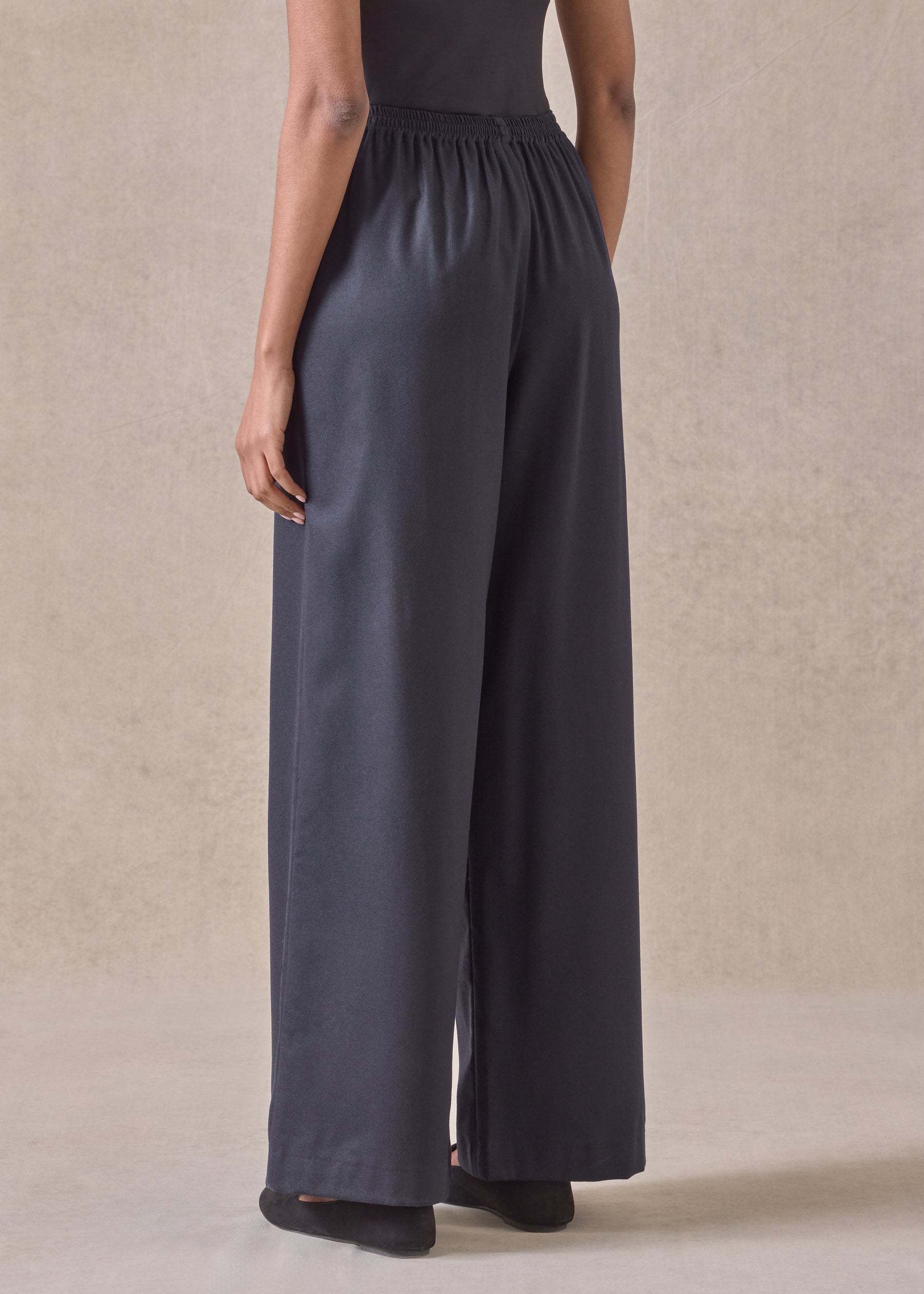 wool cashmere mix flared trouser