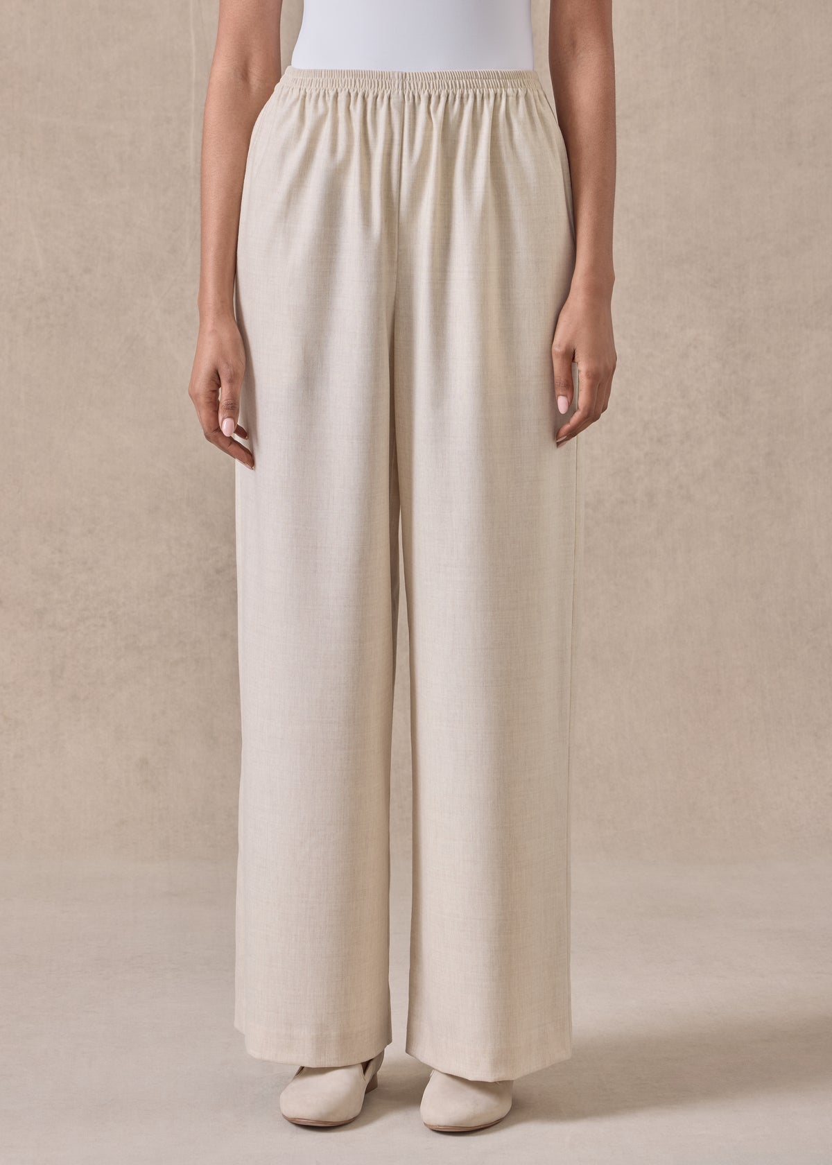 cashmere wool mix flared trouser