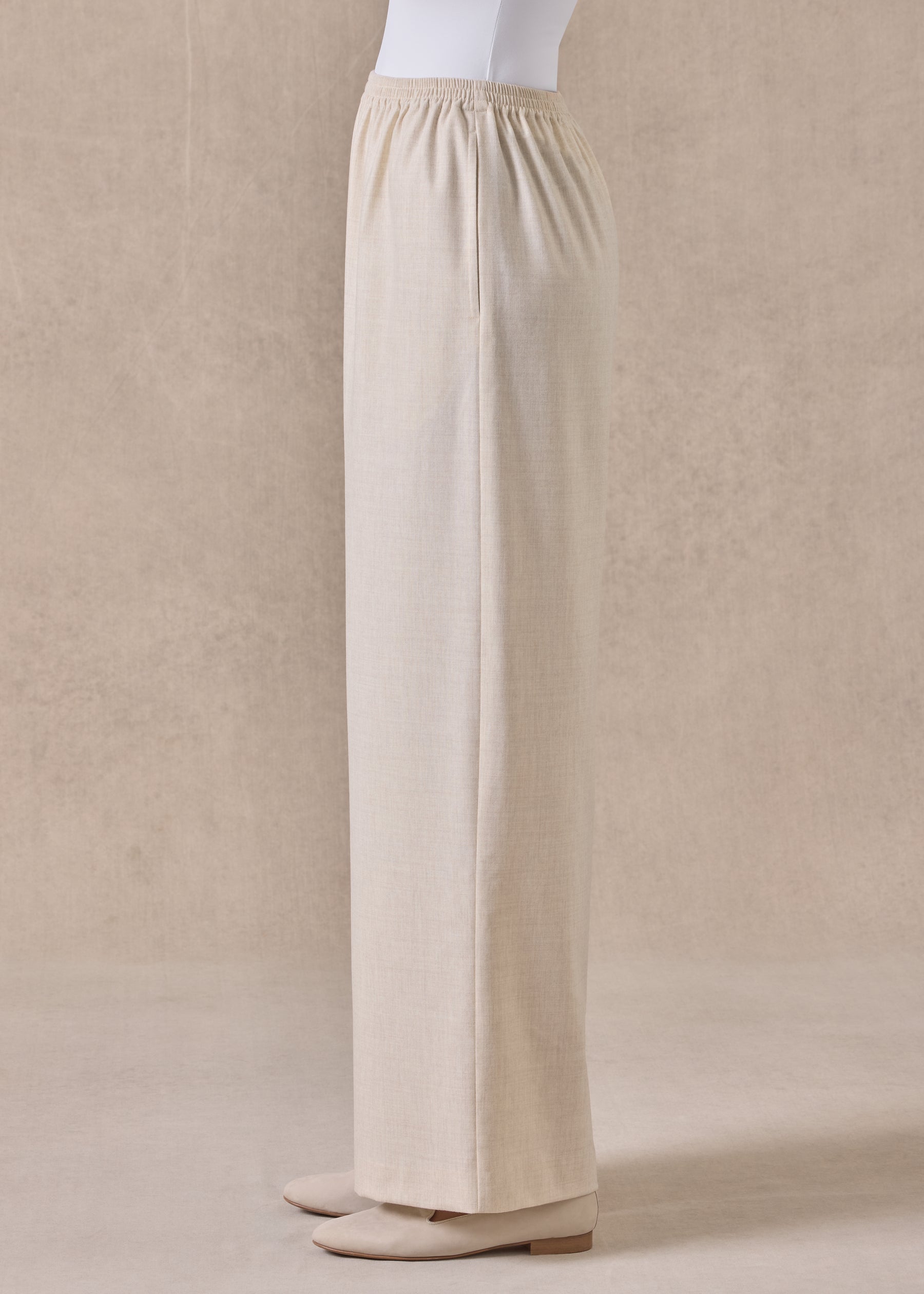 cashmere wool mix flared trouser