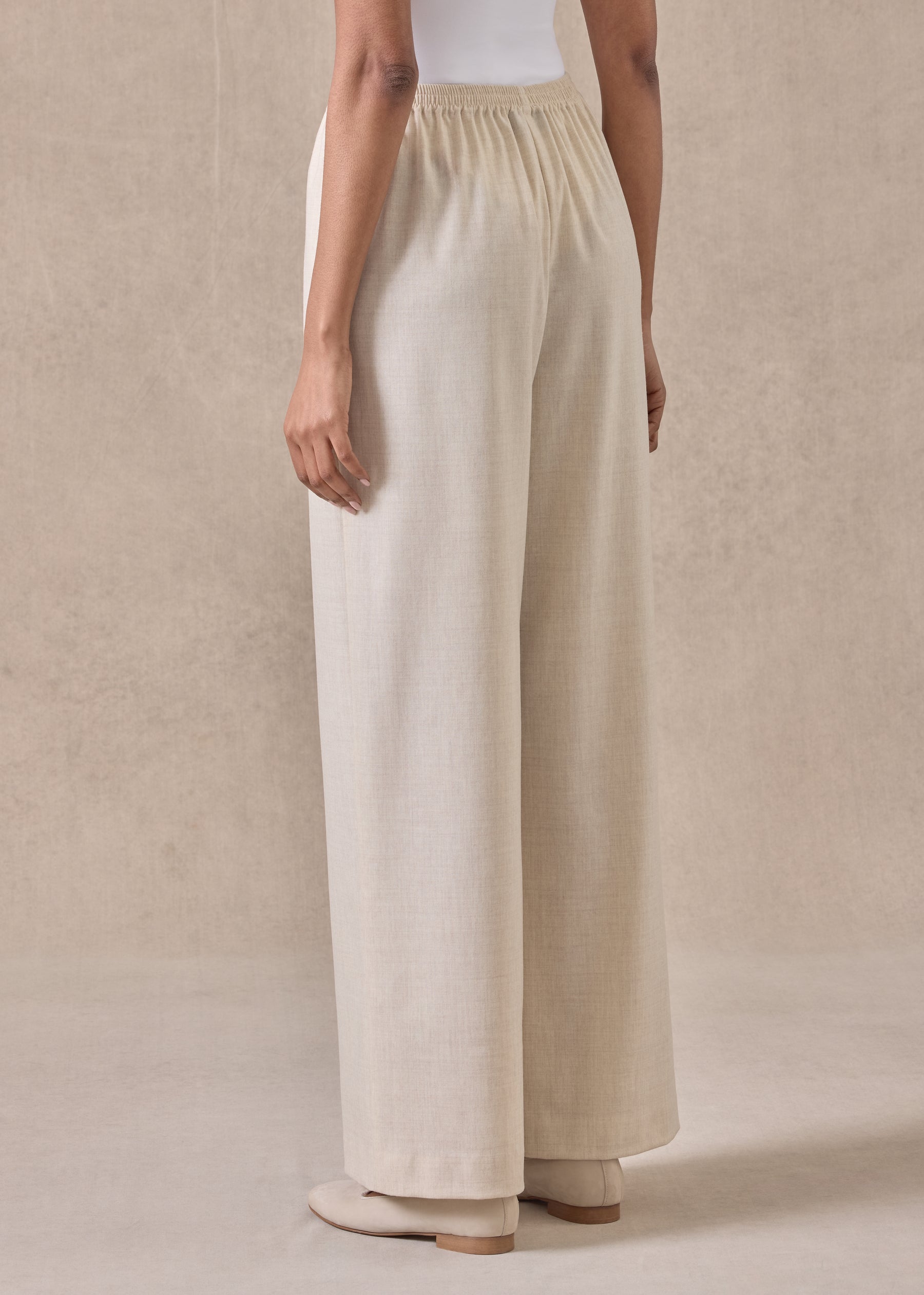 cashmere wool mix flared trouser