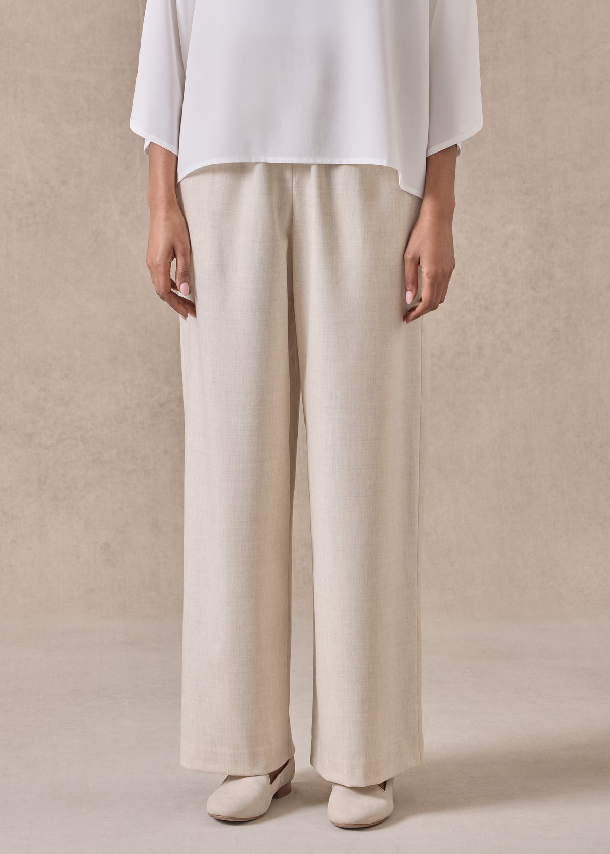 cashmere wool mix flared trouser