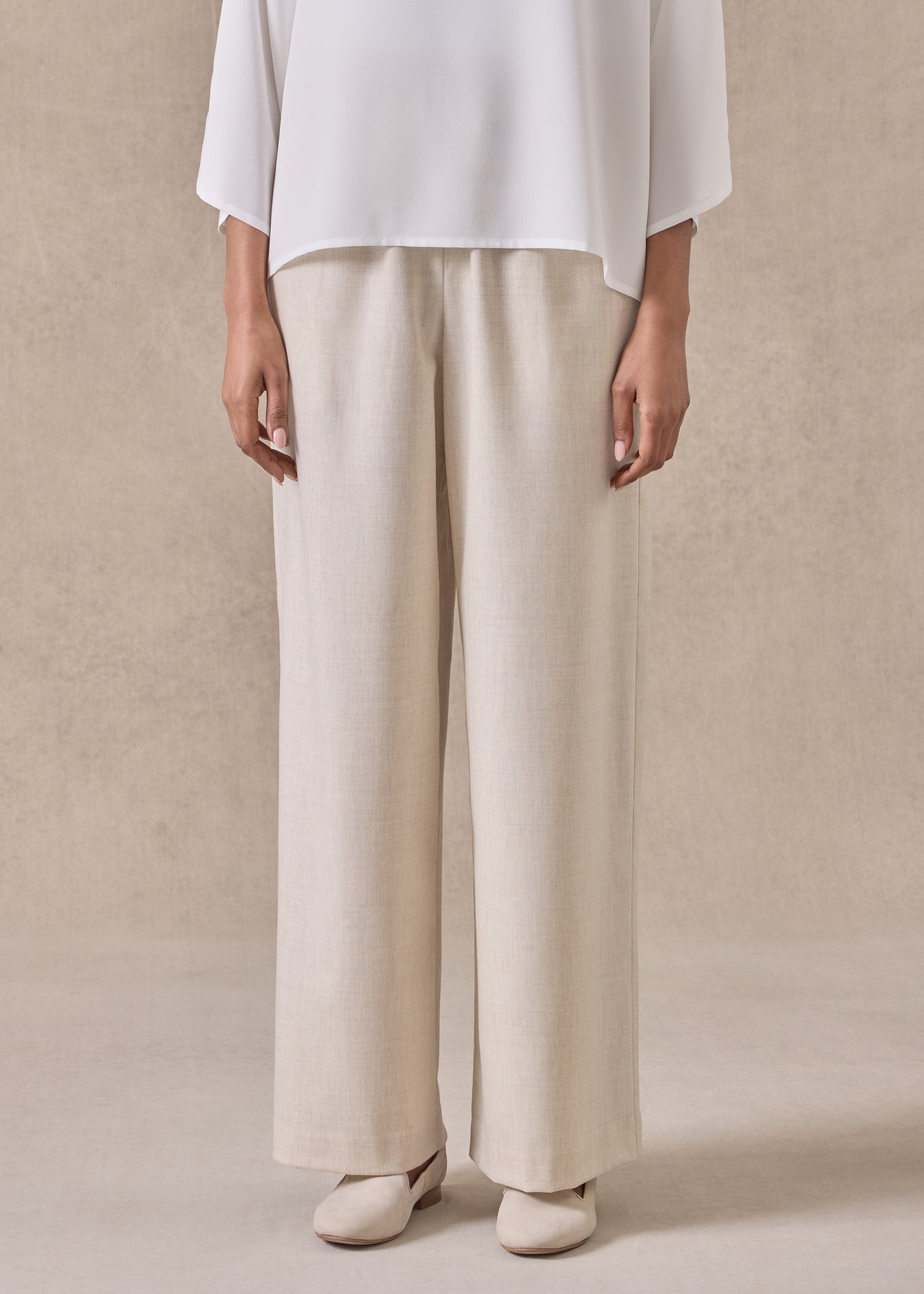 cashmere wool mix flared trouser