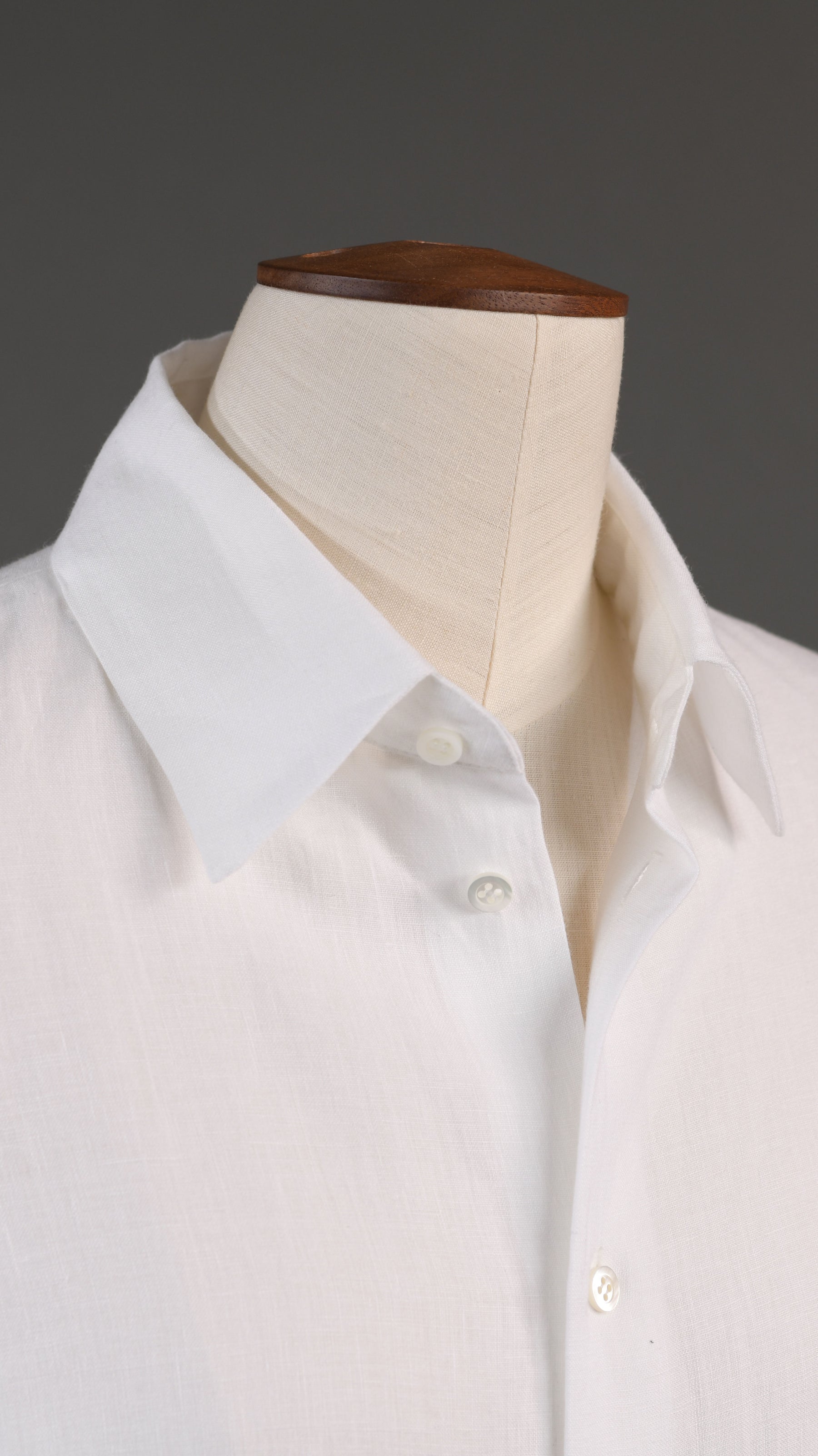 slim a-line sleeveless shirt dress with collar and side slit detail in white