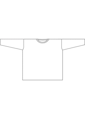 cotton jersey long sleeve round neck t-shirt - long