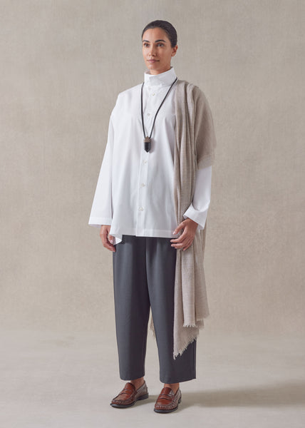 シェリエherringbone shirt layered like skir COR-294EC_WHITE_003_grande.jpg