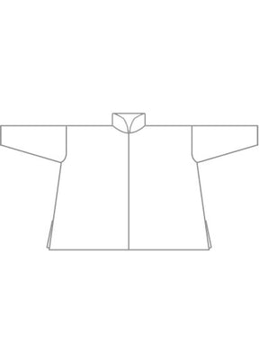 silk wide a-line shirt with chinese collar - mid plus