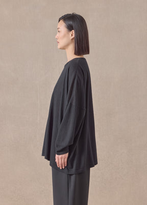 cashmere wide round neck - mid plus
