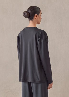 long sleeve smaller round neck - mid
