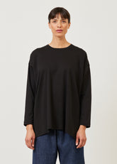 A-line long sleeve round neck - long