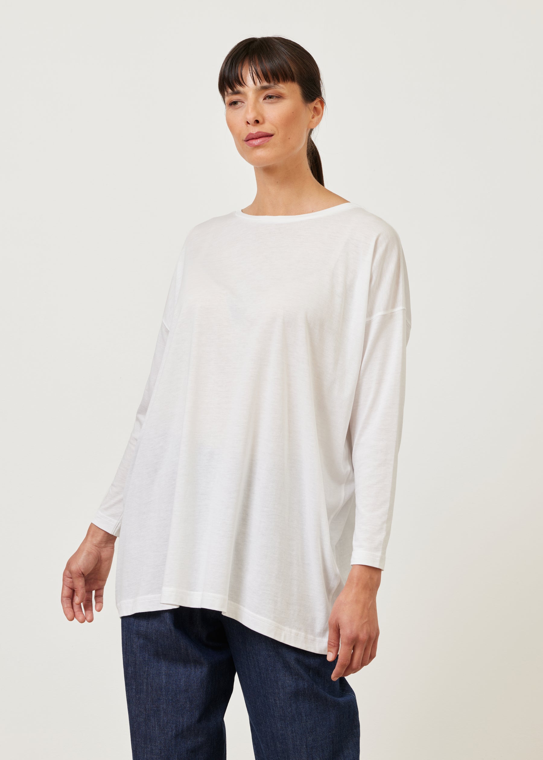 Boat Neck Top Off-white – The Slow Label
