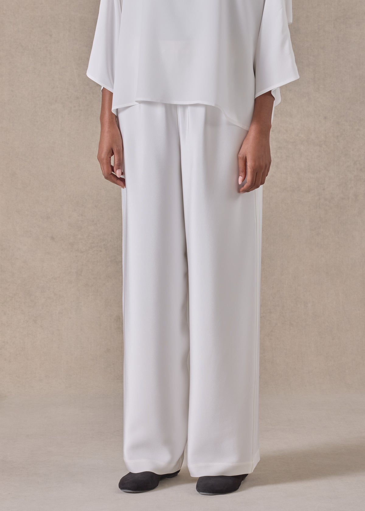 silk flared trouser