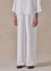 silk flared trouser