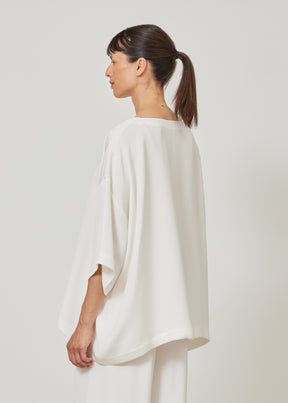 3/4 sleeve bateau neck tunic - long