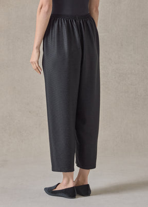 midweight silk plissé japanese trouser (black)