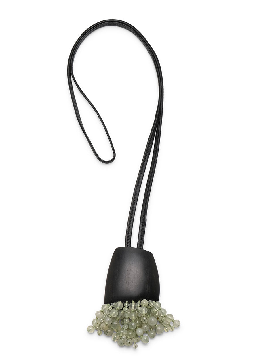peridot stone stranded necklace