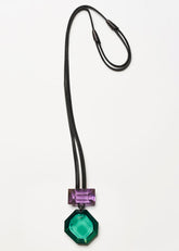 hexagonal and rectangular prism pendant