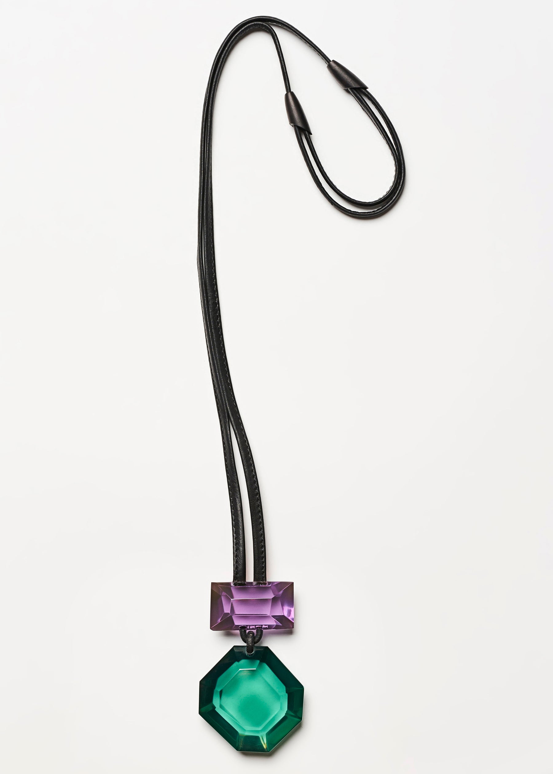 hexagonal and rectangular prism pendant