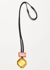 hexagonal and rectangular prism pendant