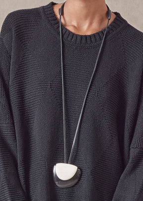 monochrome semi circular pendant