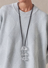 three piece faceted quartz pendant