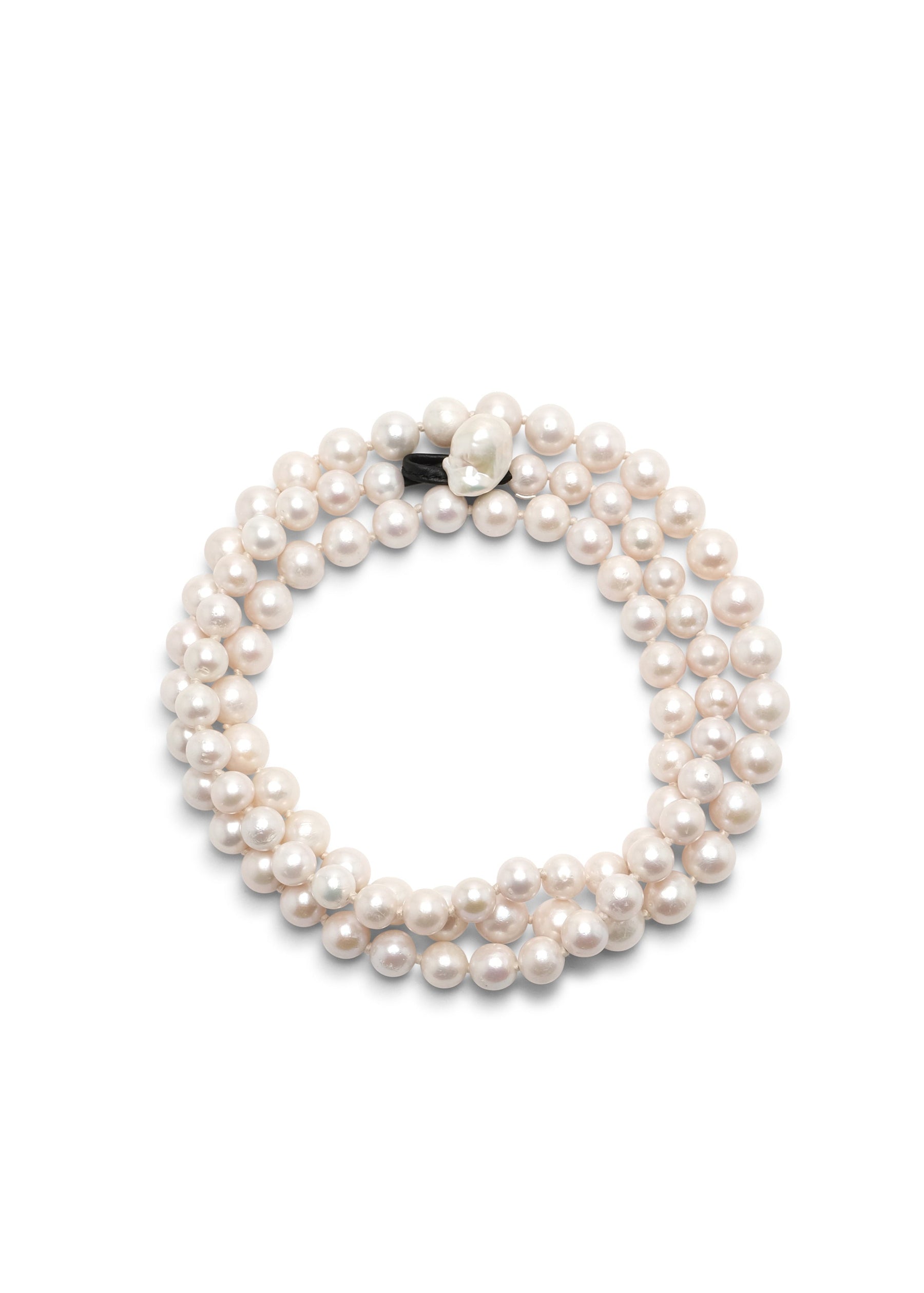 extra long single strand of freshwater pearls