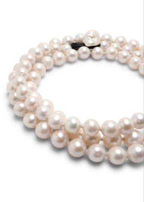 extra long single strand of freshwater pearls