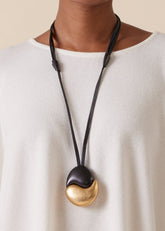 two part interconnected oval pendant