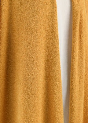 wide sleeveless shawl collar cardigan - long