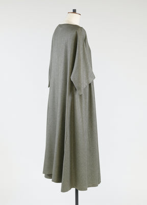 scoop neck t-shirt dress w/bias side panel
