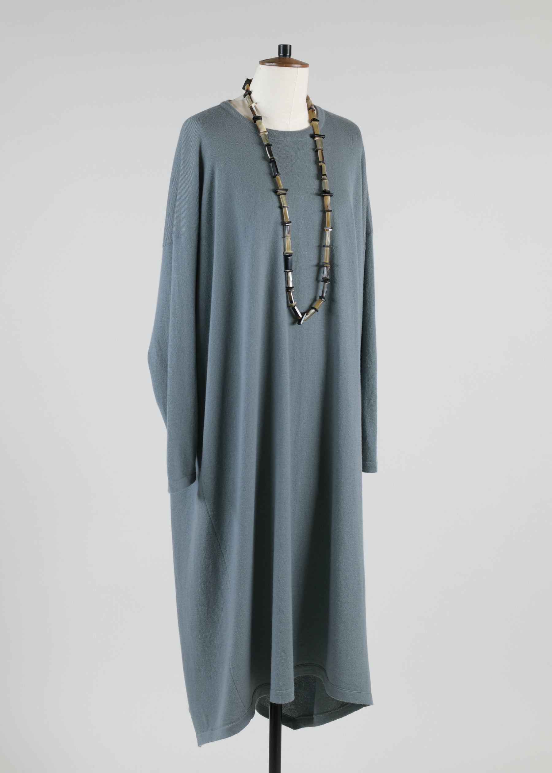 smaller front larger back round neck dress