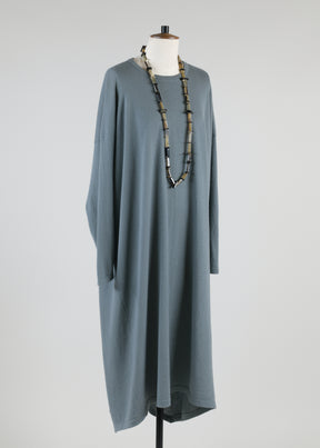 smaller front larger back round neck dress