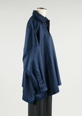 wide longer back shirt with collar - long