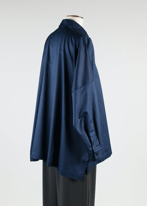 wide longer back shirt with collar - long