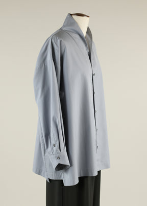 slim a-line shirt with v-neck and stepped inserts - long