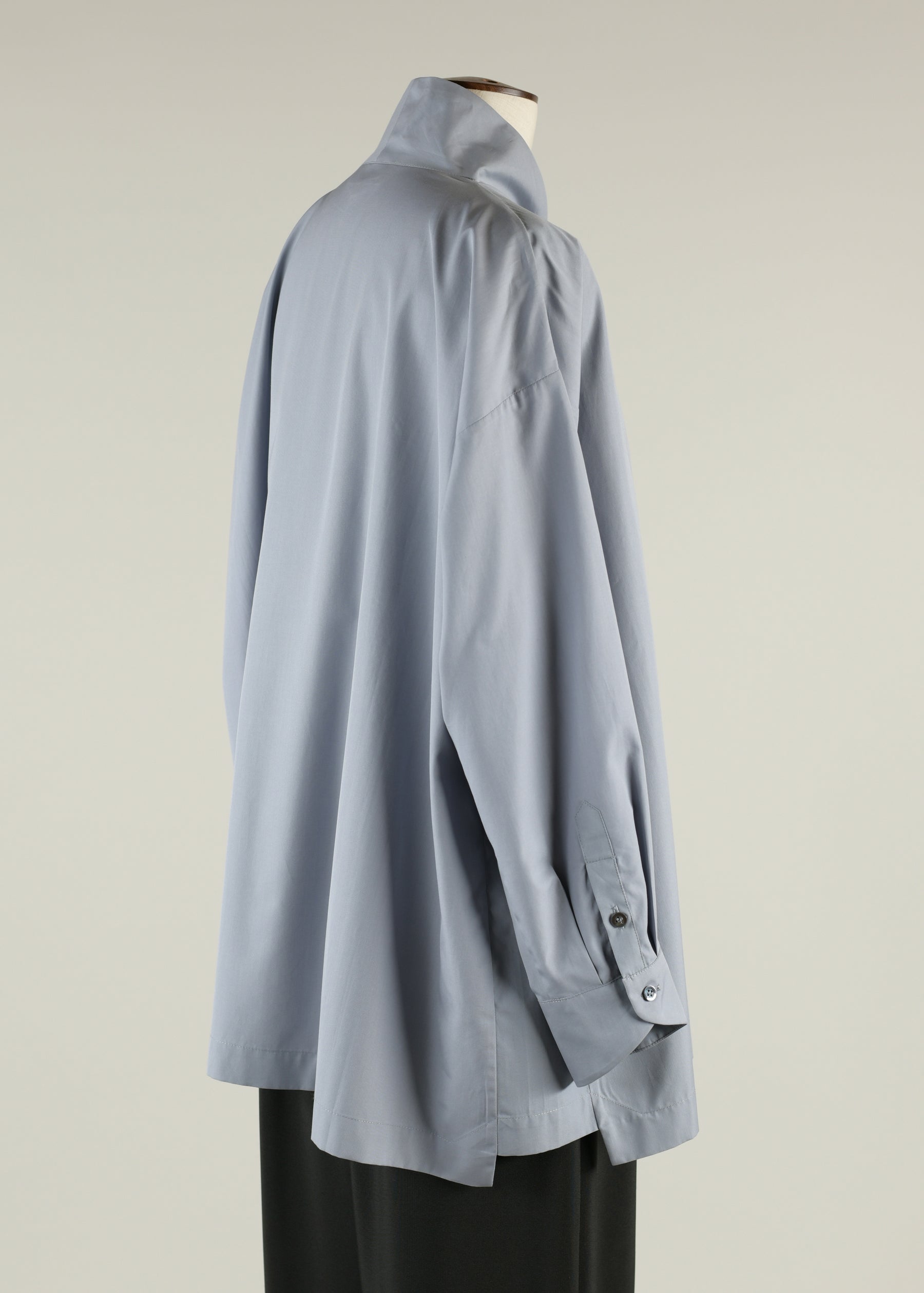 slim a-line shirt with v-neck and stepped inserts - long