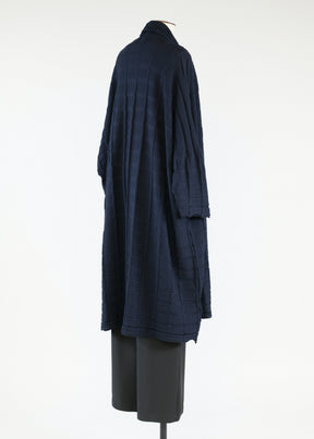 wide square shawl collar cardi coat - very long