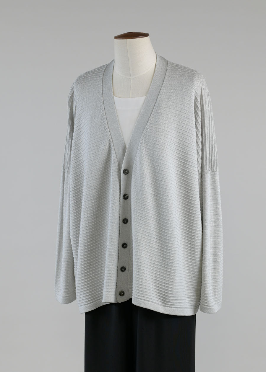 3/4 width v neck cardigan - mid plus