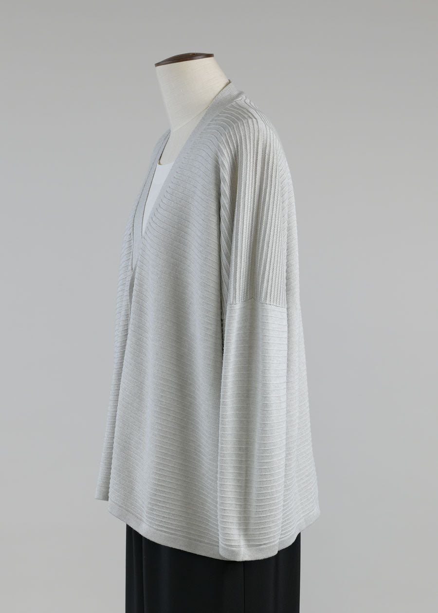 3/4 width v neck cardigan - mid plus